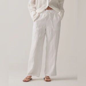 J. Crew Soleil pant in linen white size XL